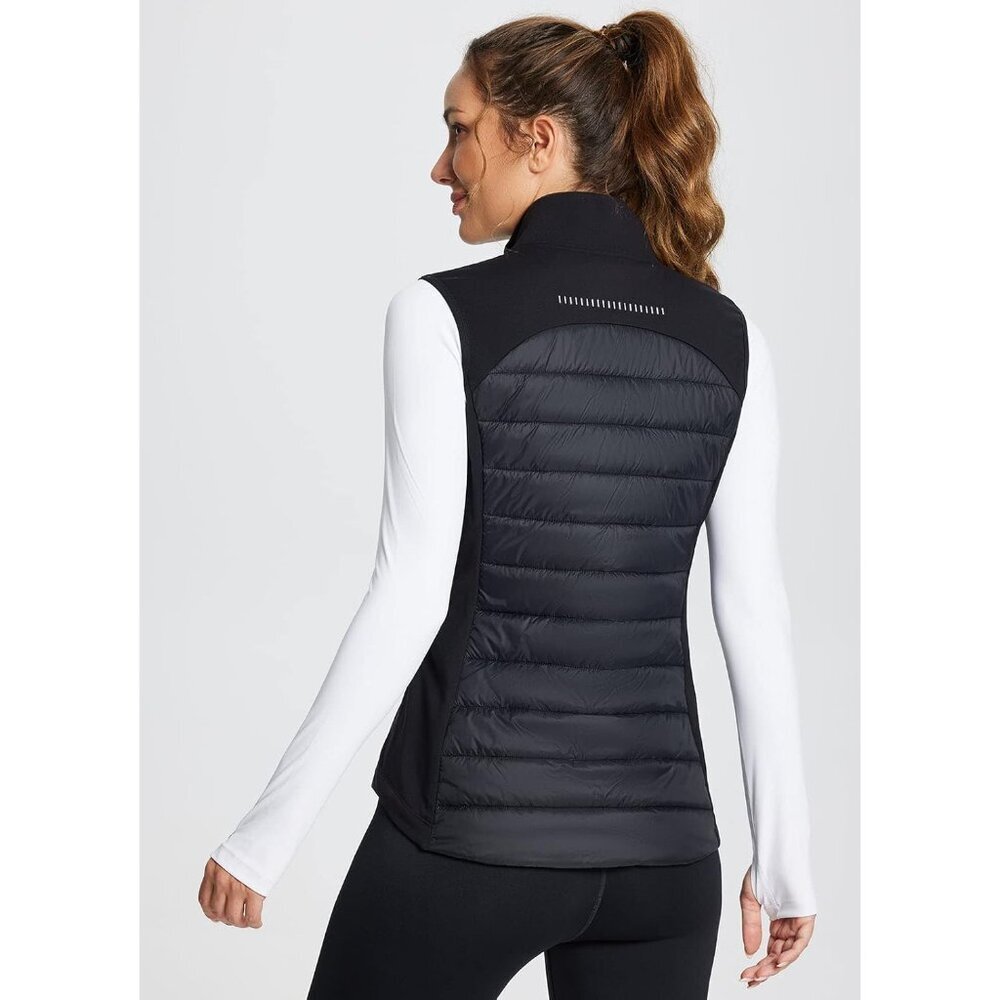 Women's Lightweight Water Resistant Puffer Vest Warm Sleeveless Jacket - Picture 2 of 7